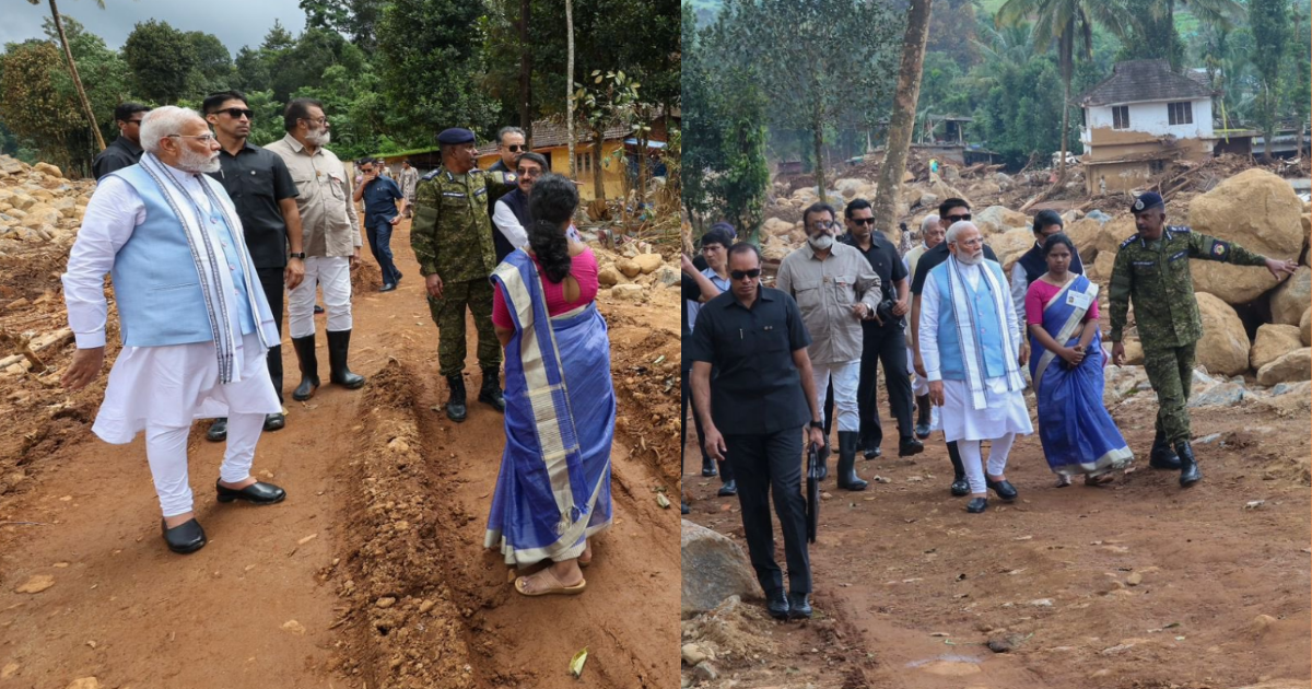 PM Modi visits landslide-affected areas in Wayanad, Kerala, takes stock of relief work